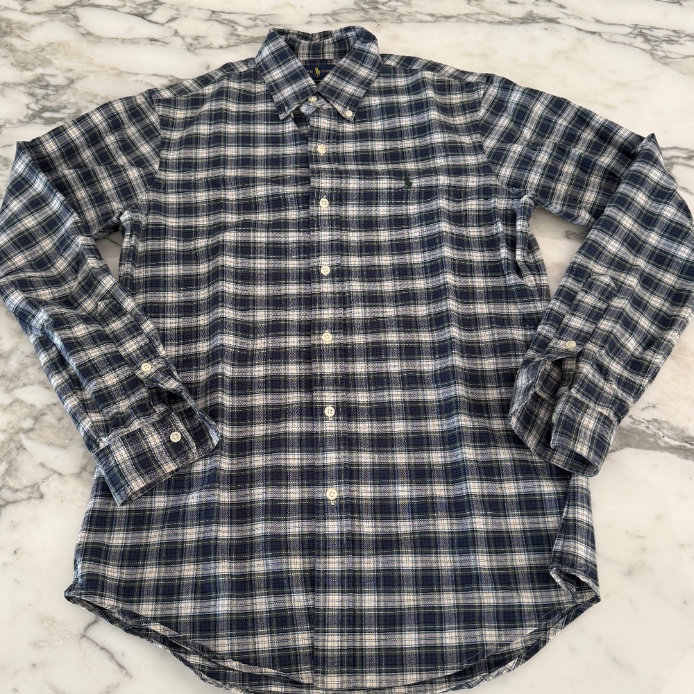 Polo Ralph Lauren Cotton Men's Plaid long sleeve shirt,‎  Small
